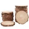 Juldekorationer naturliga träskivor 30st tum runda cirklar oavslutade trädbark timmerskivor för hantverk prydnader diy konst ru zz