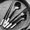 Nordic yemek takımı yemek masası seti paslanmaz çelik çatal bıçak takımı çatal kaşık bıçak yemek çubukları dikişli renk mutfak sofra takımı 240113