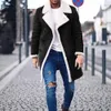 Manteau d'hiver chaud pour hommes, boutons, couleurs contrastées, veste à la mode, résistant à l'usure, pour le quotidien, 240113