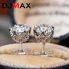 Premium 052ct Diamond Stud Earrings for Women Orginal 925 Sterling Silver Screw Back Earring 240112