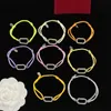 8 Styles de luxe femmes Bracelet de créateur corde noire V lettre diamant Bracelet amoureux de la mode bijoux cadeau de vacances