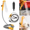 Portable Camping Shower 12v Car Cigarette lighter Handheld Outdoor Camp Shower Pump for Travel Camp Hiking Pet Shower Car Wash 240112