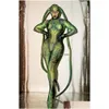 Kvinnors jumpsuits rompers Womens Jumpsuits Halloween Party Green Alien Animal Cosplay Costumes Women Novel Rolle Fler Jumpsuit Sh DHBW1