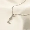 Designer colar gargantilha marca carta diamante pingente colares colar de luxo jóias de casamento moda feminina acessórios