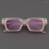 Montature per occhiali da sole Moda spessa opaca acetato poligono rettangolo irregolare unisex vintage personalità occhiali alla moda di alta qualità
