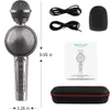 Microphones GOODAAA Bluetooth karaoké Microphone pour téléphone sans fil Portable micro haut-parleur avec lumière LED son magique Machine à chanter