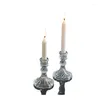 Candle Holders Ideas Luxury Retro Glass Small Unique Pillar Living Room Glam Ozdoby Do Pokoju Party Decoration