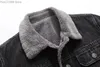 Winter Herren Jacke Hochwertige Revers Lamm Haar Verdickt Warme Mantel Koreanische Mode Lässig Engen Denim Jacken 5XL Männer Kleidung 240113