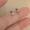 Stud Earrings 1Pair Heart Earring For Women Ear Bone Spiral Body Jewelry