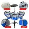 Barn Musikinstrument Toy 5 Trummor Simulering Jazz Drum Kit med trumpinnar Education for Kids 240112