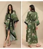 Women's Sleepwear 2024 Pajamas Nightgowns Spring And Summer Satin Luxury Strappy Morning Robe Bathrobe Sexy Nightwear Mujer Bath