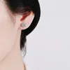 Neetim 2CT Studs örhängen för kvinnor S925 Sterling Silver White Gold Plated Lab Diamond Earring med GRA Certificate 240112