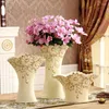 Wazony luksusowe chińskie klasyczne zabytkowe ceramiczne emaliowane emalia zielony wazon dekoracja domu