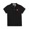 Designer TEE Com Des Garcons PLAY Black Classic Play Heart Men's Polo T-shirt Tee Unisex Japan Best Quality EURO size