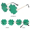 Okulary przeciwsłoneczne bezcerem irlandzkiej ramy metalowej Uv400 Ochrona słoneczne okulary St. Patrick's Day Decorations