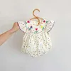 Rompers Nuovo Summer Body Body Infant Sweet Flow Color Dots Toddler One Piece H240429