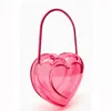 Bolso de mano de noche acrílico para mujer, bolsa con caja de corazón para fiesta, bolso de diseñador de lujo, Mini bolso transparente bonito a la moda 240112