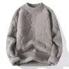 Sweater Autumn and Winter Mens Thickened Warm Casual Round Neck 240113