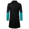 Fashion Brand Men Woolen Coat Autumn and Winter Business Banquet Party Stitching Casual Trench Jacket Size 2XLS 240113