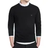 Polos décontractés pour hommes, maillot solide, pulls à manches longues, 100% coton Harmont, col rond, grande taille, printemps-automne, 240112