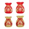 Decorative Flowers Chinese Year Feng Shui Treasure Basin Blessing Bag Vase Decor Artwork Table Decoration For Housewarming Gift