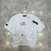 Buchstaben Pin Frauen T Shirts Tops Kurzarm Plissee Bequeme Gestellte T-shirts Luxus Designer Frau Sommer T Shirt