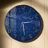 Relógios de parede Night Sky Star Mapa Design moderno Relógio impresso para sala de estar Celestial Constellation Home Decor Space Watch