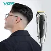 Máquina de corte de cabelo VGR Máquina de cortar cabelo elétrica Aparador profissional Corte de cabelo ajustável com fio para homens V127 240112