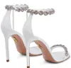 Été luxe Aquazzus Love Link sandales chaussures avec cristaux femmes robe de mariée mariage Slingback dame gladiateur Sandalias EU35-43