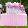 Bruiloft Tafelrokken Verjaardag Tafelrok Cover Party Tutu Tule Rok Baby Douche Home Decor 240112