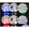 LED Lumious Bouteille Autocollants Coasters Lumières Batterie Alimenté Partie Boisson Tasse Mat Decels Festival Discothèque Bar Vase Drop Livraison Dhqfp