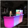 Meble komercyjne nowoczesne oświetlenie kolorowe ładowane ładowanie PE LED High Cocktail Bar Stoły BATE LATKA DOSTALNE DOSTAWNOŚĆ DOM