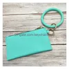 Mti-Style Pu Leather Phone Wallet O Key Rings Women Clutch Wristlet Bracelets Chain Christmas Drop Delivery Dhit9