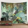 Tapestries Tropical Plant Animal Art Tapestry Wall Hanging Bohemian Style Cartoon Home Background Decoration 8 Sizes