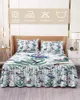 Bed Skirt Plants Birds Flowers Watercolor Illustrations Fitted Bedspread With Pillowcases Mattress Cover Bedding Set Sheet
