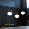 Подвесные светильники, современные простые светодиодные лампы, скандинавская мода, проволочные стеклянные подвесные светильники для гостиной, столовой, освещение рыбной линией