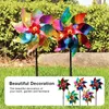 Decorações de jardim 5 pcs Wind Spinner Pombo Dissuasor Festa Fácil Instalação Colorido Pinwheel Rotator Windmill Bird Repelente Fazendas Reflexivas