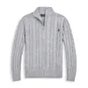 Men's Sweater Cashmere Mixed Cotton Knitted Fashion Casual Brand Warm Zipper Sweater Men's Clothing