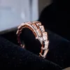3 colour style ringss serpentii anellos knot rope ring ring size 6 7 8 9 ring 18K gold jewelry designer anillos serpentii Ring rose gold plated rings set gifts