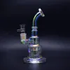 Bong en verre de conception de gâteau de 9 pouces couleur métallique conduite d'eau en verre teinté dab rigs nouveau recycleur de cadeau à vendre LL BJ