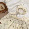 Rompers Milancel Baby Bodysuits Floral Girls One Piece Lity Cloting Cloting Clother Clother H240508