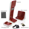 Accessories Cordless Phone radiotelephone Voice Mail Backlit LCD Fixed Digital Wireless Telephone For Office Home Bussiness red black