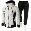 Autumn Winter Men's Tracksuit Suit Man Zipper Jacket Pants 2 Piece Set Casual Gym Fitness Jogging Sportswear S-4XL 240113