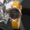 Wristwatches 2024 Fashion Starry Sky Watch Brand Womage Womens Watches Leather Strap Quartz Women Relogio Feminino