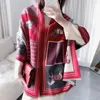 Winter American Cashmere-like Warm Carriage Scarf Women's Double-Sided Two-Color Shawl Long Warm Scarfs