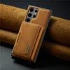 Retro 2 in 1 Magnetic Phone Case for iPhone 15 14 13 Pro Max Samsung Galaxy S24 S23 Ultra S23FE A14 5G A13 A33 A53 A73 A34 A54 A24 Multiple Card Slots Leather Wallet Shell