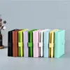 Macaron Color A5 Ring Binder Pu Clip-On Notebook Leather Loose Leaf Cover Notebooks Journal Kawaii Stationery