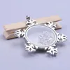 Pendant Necklaces 1Pc Design Christmas Snowflake Floating Memory Locket Diy Clear Glass Living Relicario Women Jewelry Bulk