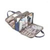 Kosmetiktaschen Große Make-up-Tasche Organizer Dreischichtiger Koffer für weibliche Reiseaufbewahrung Multifunktionswerkzeug Pinsel Toilettenartikel