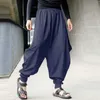 Herrenhosen Oldyanup Vintage Plissee Baumwolle Harlan Für Männer Breite Bein Laterne Hose Streetwear Oversize Casual Lose Mode Hosen